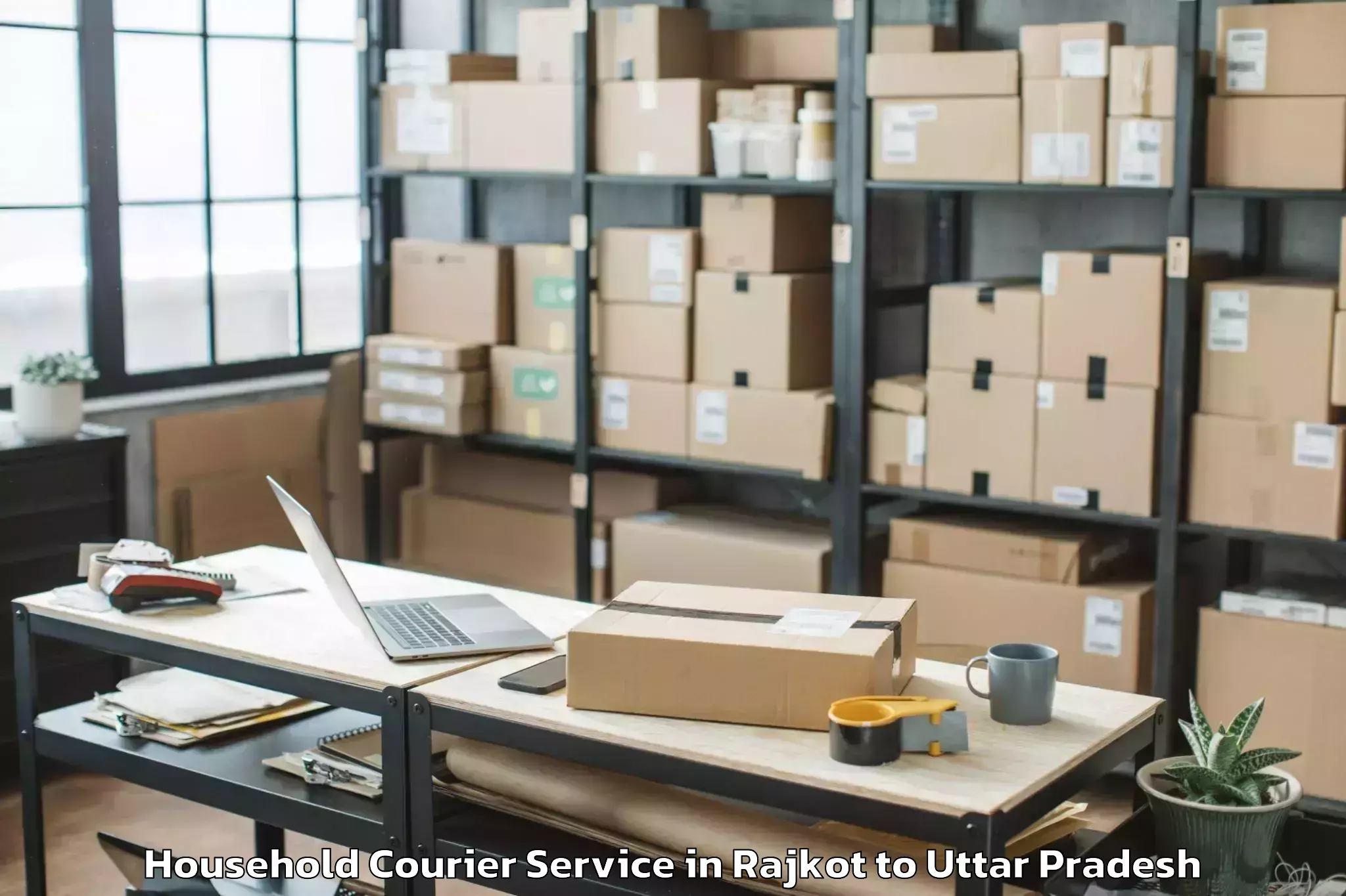 Book Rajkot to Bilgram Household Courier Online